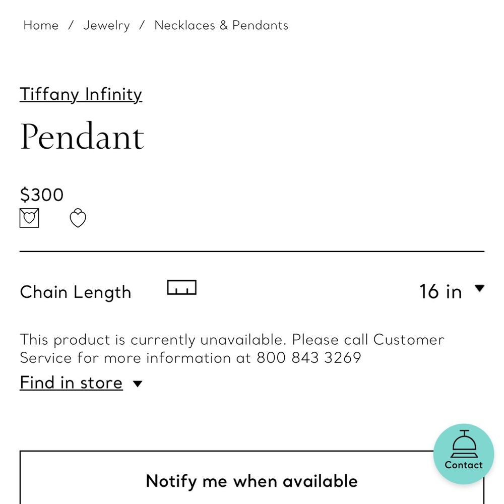 Like New! Tiffany & Co. Infinity Necklace - Picture 8 of 8